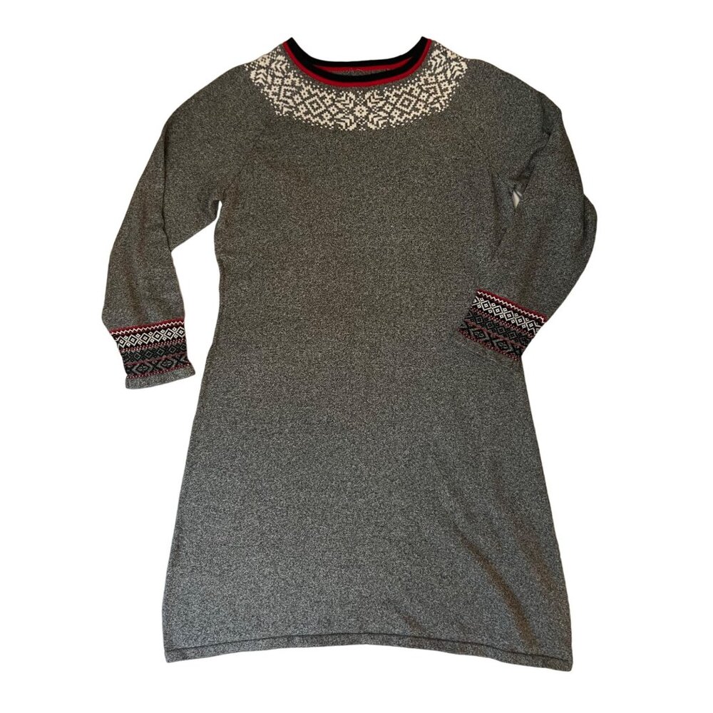 $98 Hanna Andersson M Sweater Dress Once Upon A Holiday Mama Fair Isle Christmas